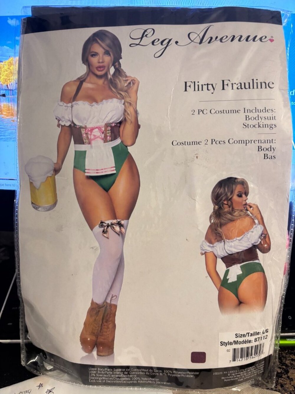 NEW Women's Flirty Frauline Oktoberfest Costume SZ Large Halloween Party